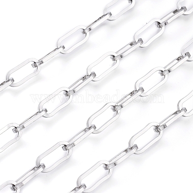 3.28 Feet 304 Stainless Steel Paperclip Chains(X-CHS-D030-02P)-2