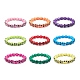 9pcs 9 bracelets extensibles en perles de crâne en plastique de couleur pour enfants(BJEW-JB08901)-1