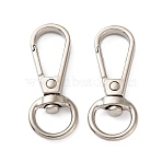 Zinc Alloy Swivel Clasps, Platinum, 39.5x13x5.5mm(FIND-K026-11P)