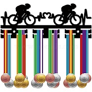 Acrylic Medal Holder, Medals Display Hanger Rack, with Standoff Pins, Medal Holder Frame, Bicycle, 110x290x10mm, Hole: 8mm(AJEW-WH0296-059)