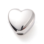 Non-Tarnish 304 Stainless Steel Manual Polishing Beads, Heart, Stainless Steel Color, 7.5x8x4mm, Hole: 1.5mm(STAS-G276-26P)