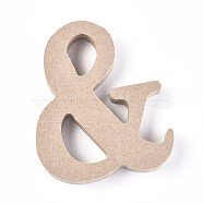 Ampersand Unfinished Wood Decoration, Laser Cut Wood Shapes, for DIY Painting Ornament Christmas Home Decor Pendants, Antique White, 101x85x15mm(DIY-WH0162-64)