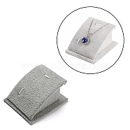 Velvet Curved Jewelry Displays, For Necklaces and Pendants, Dark Gray, 3.9x6.3x7.5cm(NDIS-A003-01A)