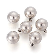 CCB Plastic Pendants, Round, Antique Silver, 22~22.5x18x18mm, Hole: 3mm(CCB-K004-12AS)