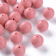 Opaque Acrylic Beads, Round, Salmon, 20x19mm, Hole: 3mm, about 111pcs/500g(MACR-S370-C20mm-A04)