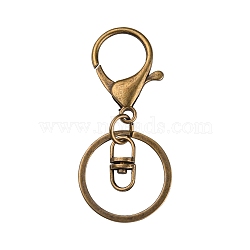 Iron Lobster Clasp Keychain, Antique Bronze, 68mm(KEYC-E016-01AB)