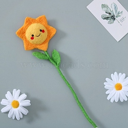 DIY Needle Felting Kit, with Iron Needles, Foam Chassis & Wool, Sunflower, Mixed Color(DIY-E037-07)
