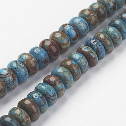 Natural Chrysocolla Bead Strands, Dyed & Heated, Rondelle, 10~10.5x6mm, Hole: 1mm, about 63pcs/strand, 15.5 inch(39.5cm)(G-G968-B01)