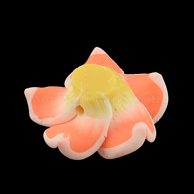 Handmade Polymer Clay 3D Flower Plumeria Beads(X-CLAY-Q192-30mm-12)-2
