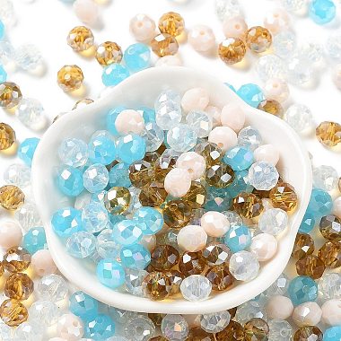 Light Salmon Rondelle Glass Beads