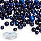 Kissitty Dyed & Heated Natural Tiger Eye Round Beads for DIY Bracelet Making Kit(DIY-KS0001-19)-2