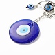 Glass Turkish Blue Evil Eye Pendant Decoration(HJEW-I008-04AS)-2