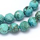 Faceted Round Natural Magnesite Beads Strands(TURQ-C003-8mm-12)-2