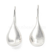 Brass Dangle Earrings, Teardrop, Platinum, 34x11x10mm(EJEW-Q787-02P)