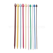 ABS Plastic Knitting Needles, Mixed Color, 250x10~13x6~9.5mm, Pin: 2.0mm/2.5mm/3mm/3.5mm/4mm/4.5mm/5mm/5.5mm/6mm/6.5mm, 20pcs/set(TOOL-T006-19)