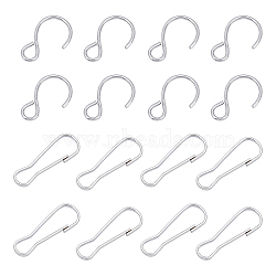 Unicraftale 304 Stainless Steel Quick Link Connectors & Hook and S Hook Clasps, Stainless Steel Color, 100pcs/box(STAS-UN0015-01P)