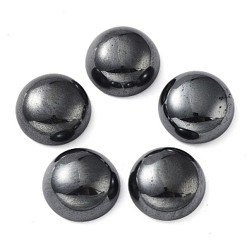 Non-magnetic Synthetic Hematite Stone Cabochons, Half Round/Dome, 12x5.5mm