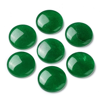 Natural Malaysia Jade Cabochons, Dyed, Flat Round, 18x4mm