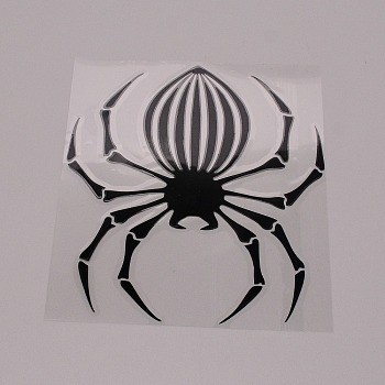 Spider Waterproof PET Sticker, Window Decals, for Car Home Wall Decoration, Black, 14x12x0.02cm