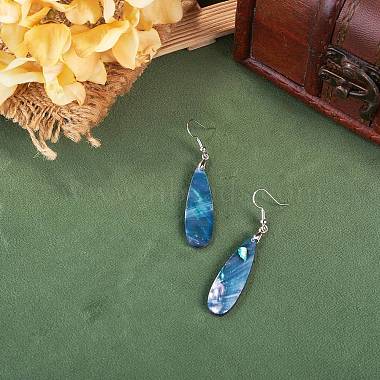 1 Pair Brass & Abalone Shell Dangle Earrings(EJEW-TA0001-87)-4