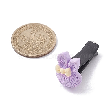 Rabbit with Bowknot Resin Car Air Vent Clips(JEWB-BR00147-01)-2