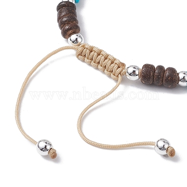 bracelets de perles tressées en noix de coco(BJEW-JB10078-02)-3
