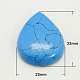 Синтетических бирюзовый кабошон(G-H1598-DR-33x25x7-07)-1