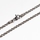 304 Stainless Steel Rope Chain Necklaces(NJEW-E026-09)-2