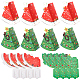 Benecreat 20Stk. 2 Farben Weihnachtsthema faltbare dreieckige Pappschachteln(CON-BC0006-96)-1
