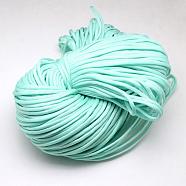 7 Inner Cores Polyester & Spandex Cord Ropes, Solid Color, for Rope Bracelets Making, Pale Turquoise, 4~5mm, about 109.36 yards(100m)/bundle, 420~500g/bundle(RCP-R006-213)