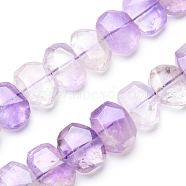 Natural Amethyst Beads Strands, Faceted, Polygon, 12~16x18~21x6~8mm, Hole: 1.2mm, 6~8mm thick, about 13~14pcs/strand, 7.48 inch~7.87 inch(19~20cm)(G-I283-B02)