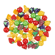 Resin Beads, Imitation Food, No Hole, Fruit, Mixed Color, 16x13x10mm, 50pcs/bag(RESI-CJ0001-100)
