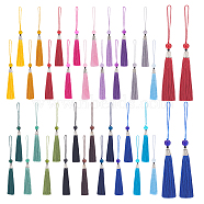 Elite 34Pcs 17 Colors Polyester Tassel Pendant Decorations, for Curtain, Woman's Bag, Car Interior Decor, Mixed Color, 135~167mm, 2pcs/color(AJEW-PH0004-33)