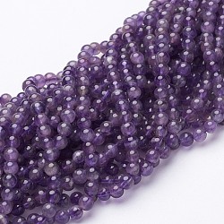 16 inch Amethyst Strands, Round, about 95pcs/strand, 4mm in diameter, hole: 0.8mm(X-GSR4mmC062)