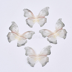 Polyester Fabric Wings Crafts Decoration, for DIY Jewelry Crafts Earring Necklace Hair Clip Decoration, Butterfly Wing, Slate Gray, 27x32mm(X-FIND-S322-004)