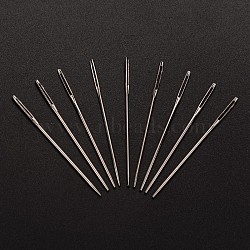 Iron Sewing Needles, Platinum, 48x1.3mm, Hole: 0.8mm, about 25pcs/bag(NEED-D007)