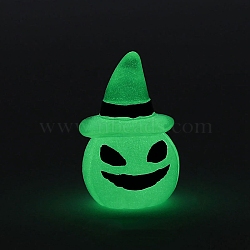 Luminous Halloween Theme  Resin Decorations, Pumpkin, 33x22mm(LUMI-PW0005-002F)