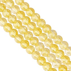 2 Strands Synthetic Citrine Beads Strands, Round, Dyed & Heated, 6mm, Hole: 0.8mm, about 67pcs/strand, 15.5 inch(39.37cm)(G-GO0001-26A)