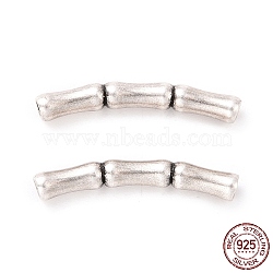925 Sterling Silver Tube Beads, Bamboop-shaped with Textured, Antique Silver, 18x4x2.5mm, Hole: 1.4mm, about 30Pcs/10g(STER-D036-26AS-02)