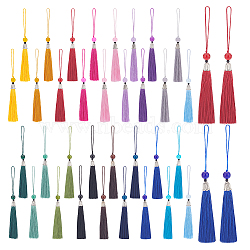 Elite 34Pcs 17 Colors Polyester Tassel Pendant Decorations, for Curtain, Woman's Bag, Car Interior Decor, Mixed Color, 135~167mm, 2pcs/color(AJEW-PH0004-33)