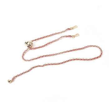 Adjustable Bag Strap Chains, with PU Imitation Leather and Light Gold Plated Alloy Findings, Cerise, 29.5~123cm