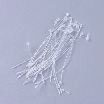 Plastic Cable Ties, Tie Wraps, Zip Ties, Clear, 101x4mm, Wire Size: 0.5mm, about 1000pcs/bag