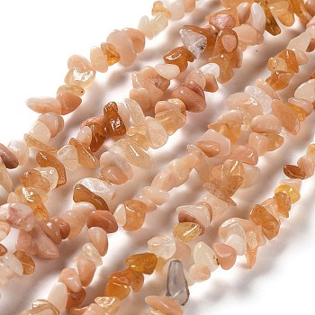Natural Pink Aventurine Beads Strands, Chip, 4~12x3~5x1~4mm, Hole: 0.5mm, 16.06''(40.8cm)