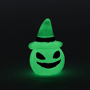 Luminous Halloween Theme  Resin Decorations, Pumpkin, 33x22mm