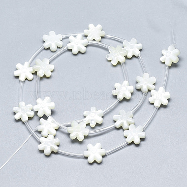 Creamy White Flower White Shell Beads