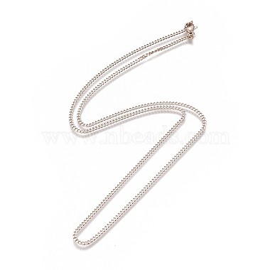Ion Plating(IP) 304 Stainless Steel Curb Chain Necklaces(NJEW-L162-01A-RG)-2