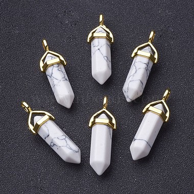 Synthetic Howlite Double Terminated Pointed Pendants(G-G902-C01)-3