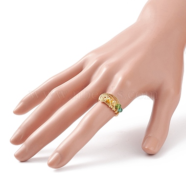 Glass Braided Vortex Finger Ring(RJEW-TA00046-02)-3