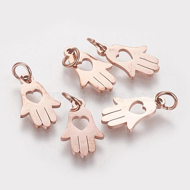 Rose Gold Palm Stainless Steel Pendants