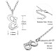 SHEGRACE 925 Sterling Silver Initial Pendant Necklaces(JN898A)-2